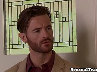 sensual glam trans beauty doggystyled in ass