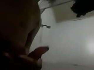 prado the pinky ladyboy slut jerks in the shower!