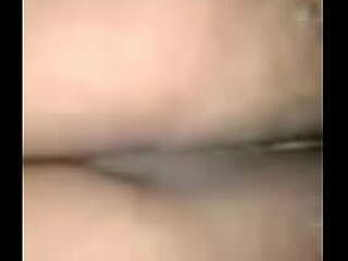 putting pencil in asshole covered with cream