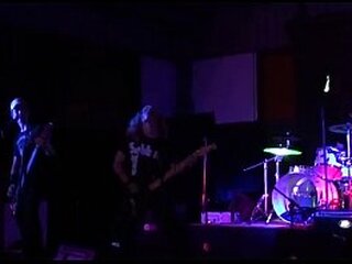 2 blondes play hard sticks crowd goes wild.