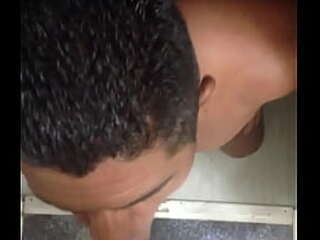 hot shemale w short hair strips black lingerie 'n jerks off