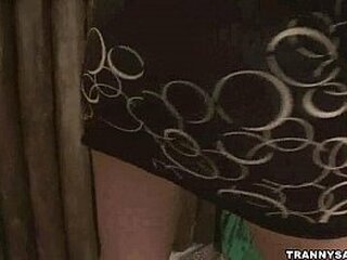 tasty latina shemale damsel playing with her cock