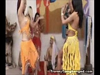 six trannies gangbanged my ass