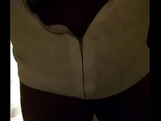 horny guy cums while being fucked by busty shemale