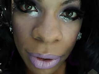 solo bigtits ebony tgirl stroking fat cock